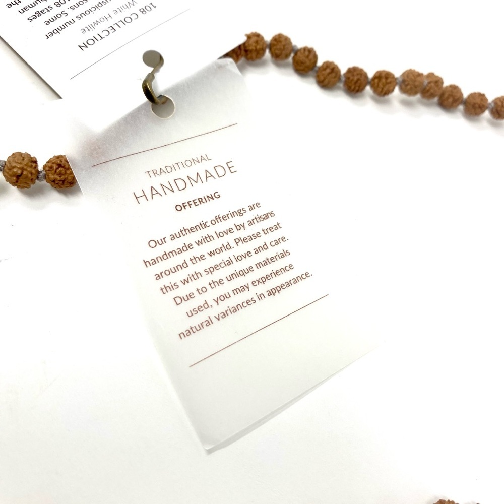NWT Free People x Mala Collective Bead Tassel White Howlite Bali Necklace - Picture 6 of 8